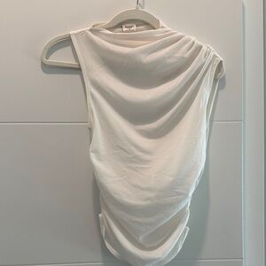 Abercrombie & Fitch Cream Draped Women's Tank Top